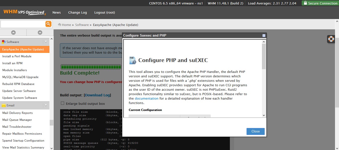 cpanel-apache-ayaları